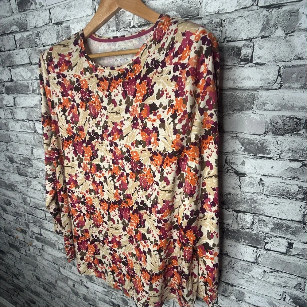 EUC Croft & Barrow Multicolor Floral Blouse Size 1X - Picture 6 of 16